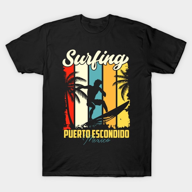 Surfing | Puerto Escondido, Oaxaca T-Shirt by T-shirt US